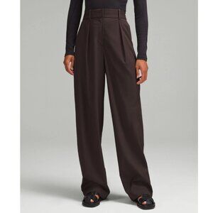 🤎 Lululemon Pleat-Front High-Rise Trouser – Espresso – Size 12 (Like New) 👖